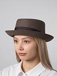 Шляпа STETSON арт. 1698111 PORK PIE WOOLFELT (коричневый / серый)